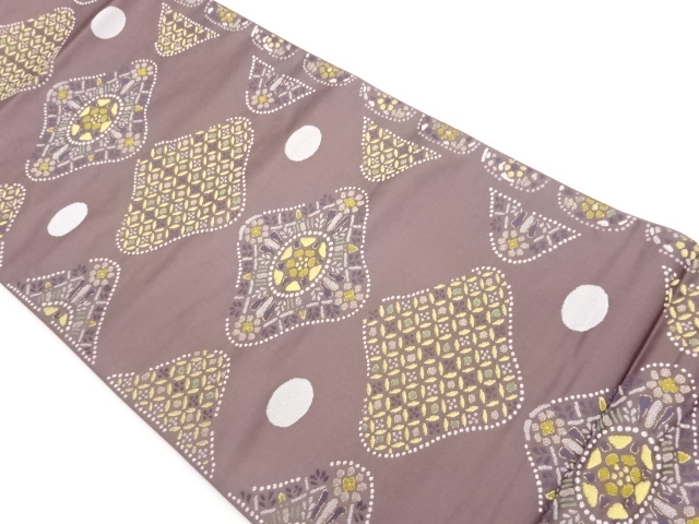 JAPANESE FUKURO OBI / WOVEN FLORAL PLANTS